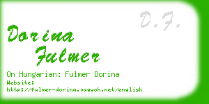 dorina fulmer business card
